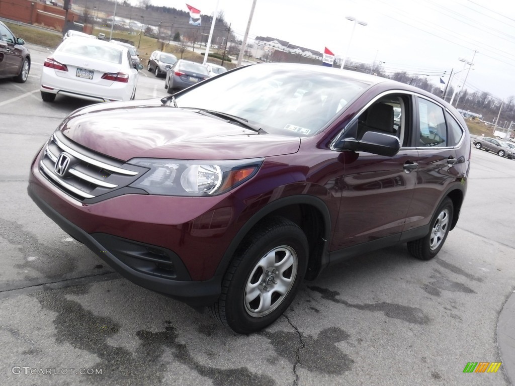 2014 CR-V LX AWD - Basque Red Pearl II / Gray photo #5