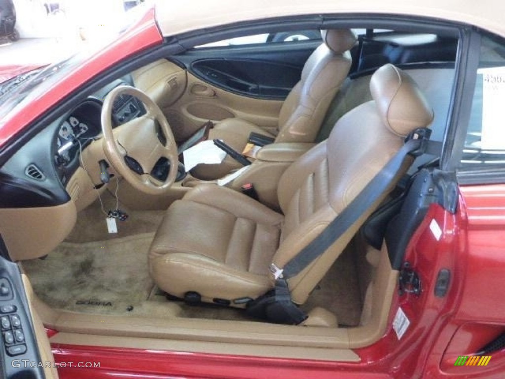 1996 Mustang SVT Cobra Convertible - Laser Red Metallic / Saddle photo #4