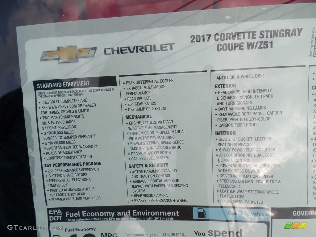 2017 Corvette Stingray Coupe - Torch Red / Adrenaline Red photo #47