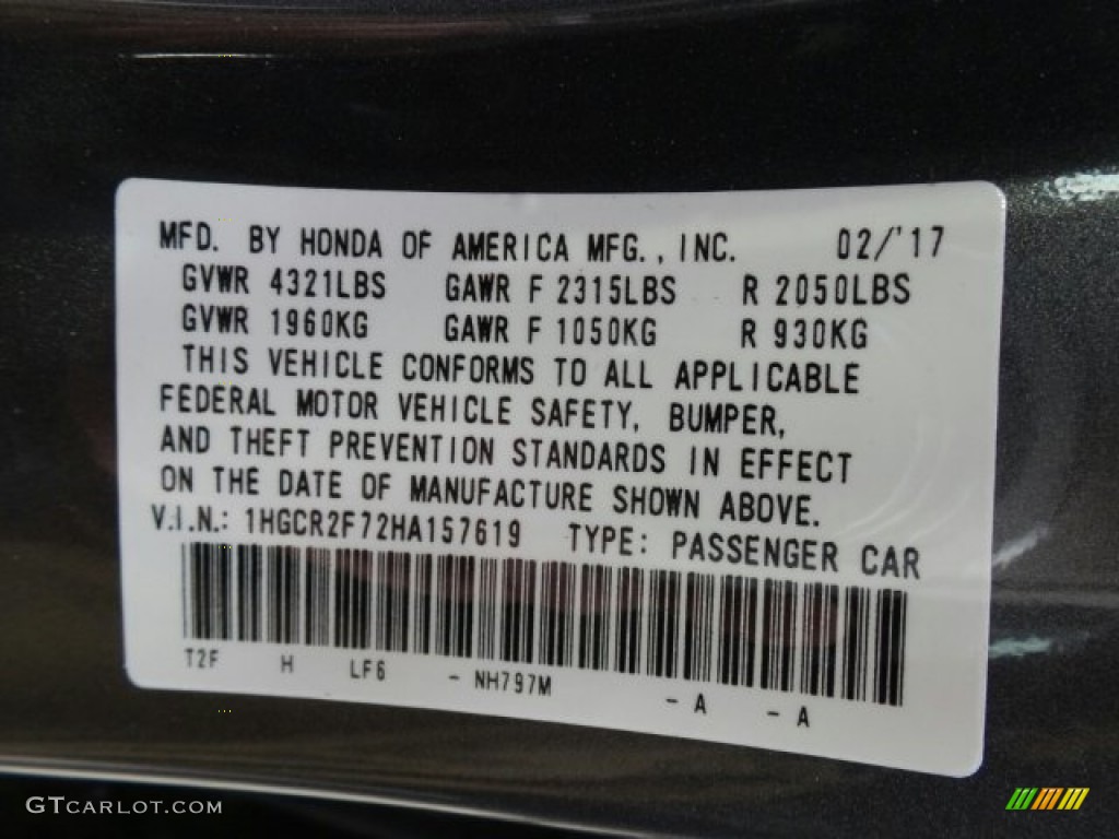 2017 Accord EX Sedan - Modern Steel Metallic / Black photo #8