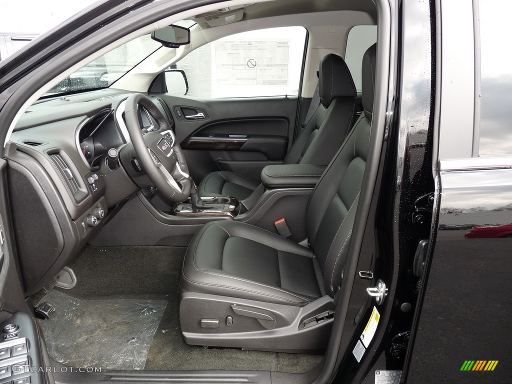 Jet Black Interior 2017 GMC Canyon SLT Crew Cab 4x4 Photo #118857899