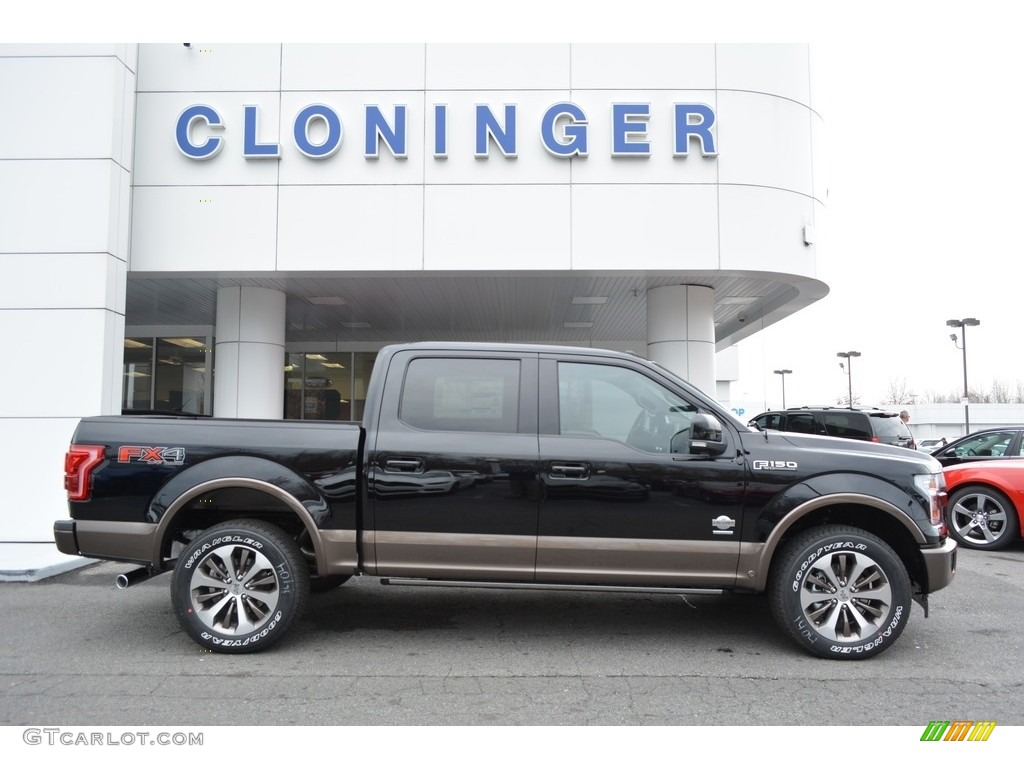 2017 F150 King Ranch SuperCrew 4x4 - Shadow Black / King Ranch Java photo #2