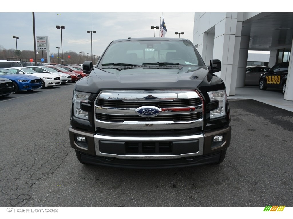 2017 F150 King Ranch SuperCrew 4x4 - Shadow Black / King Ranch Java photo #4