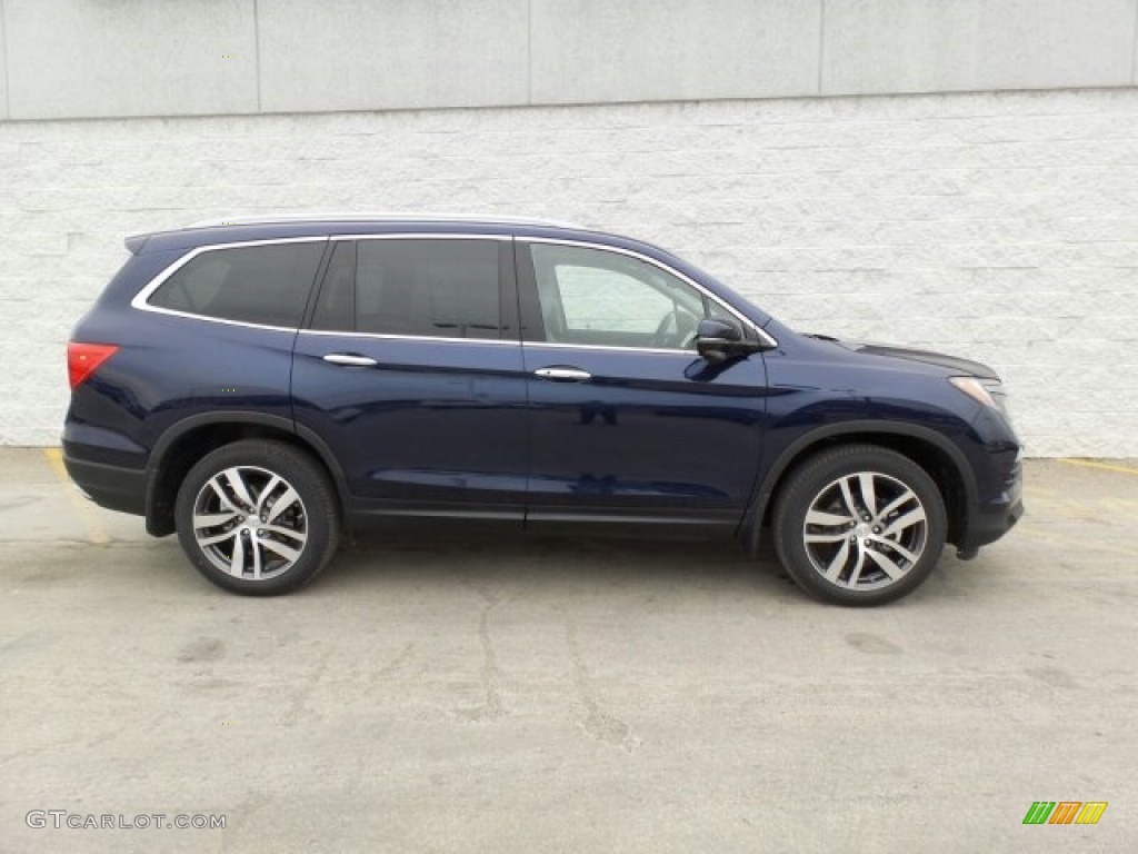 2017 Pilot Touring AWD - Obsidian Blue Metallic / Gray photo #2