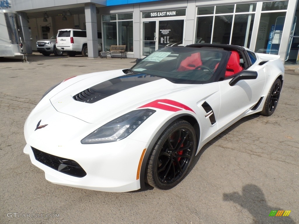 2017 Corvette Grand Sport Coupe - Arctic White / Adrenaline Red photo #1