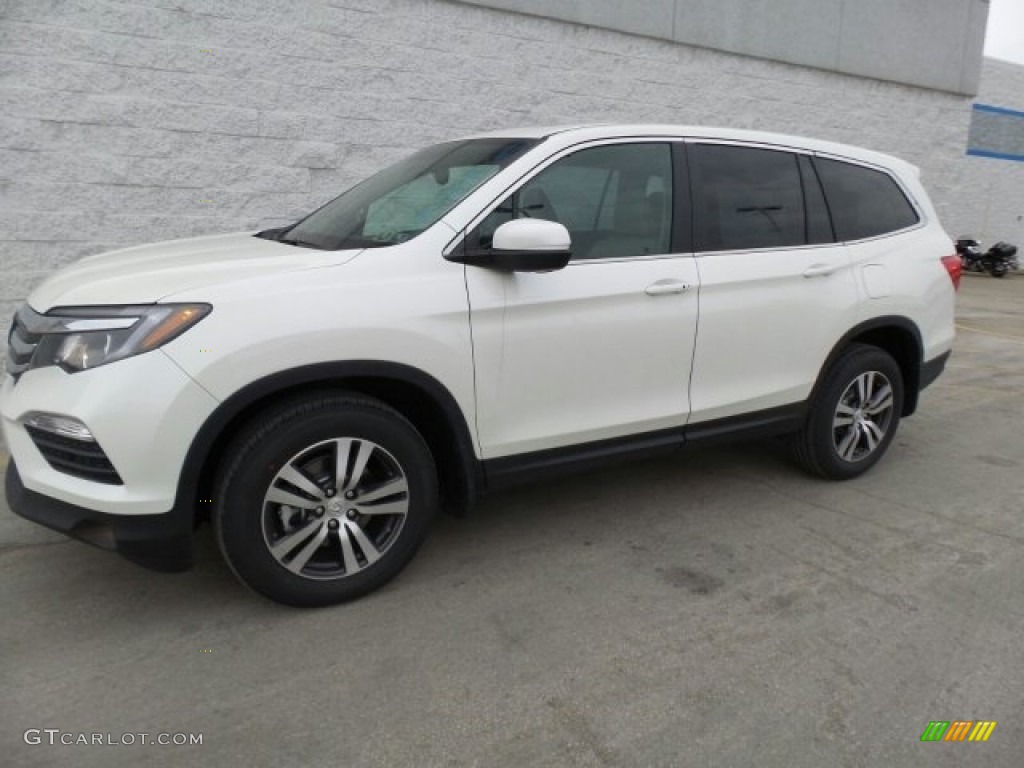 2017 Pilot EX-L AWD - White Diamond Pearl / Beige photo #5