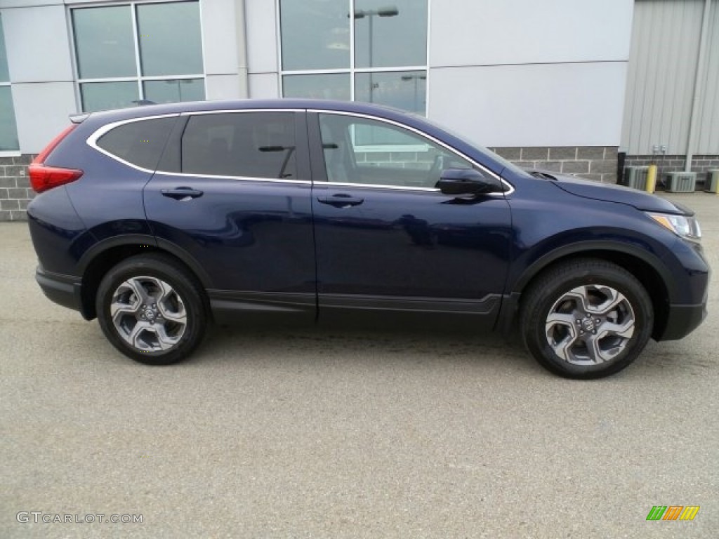 2017 CR-V EX-L AWD - Obsidian Blue Pearl / Gray photo #2