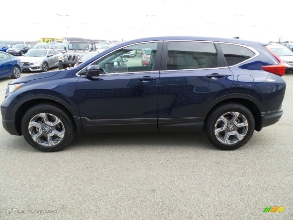 2017 CR-V EX-L AWD - Obsidian Blue Pearl / Gray photo #6