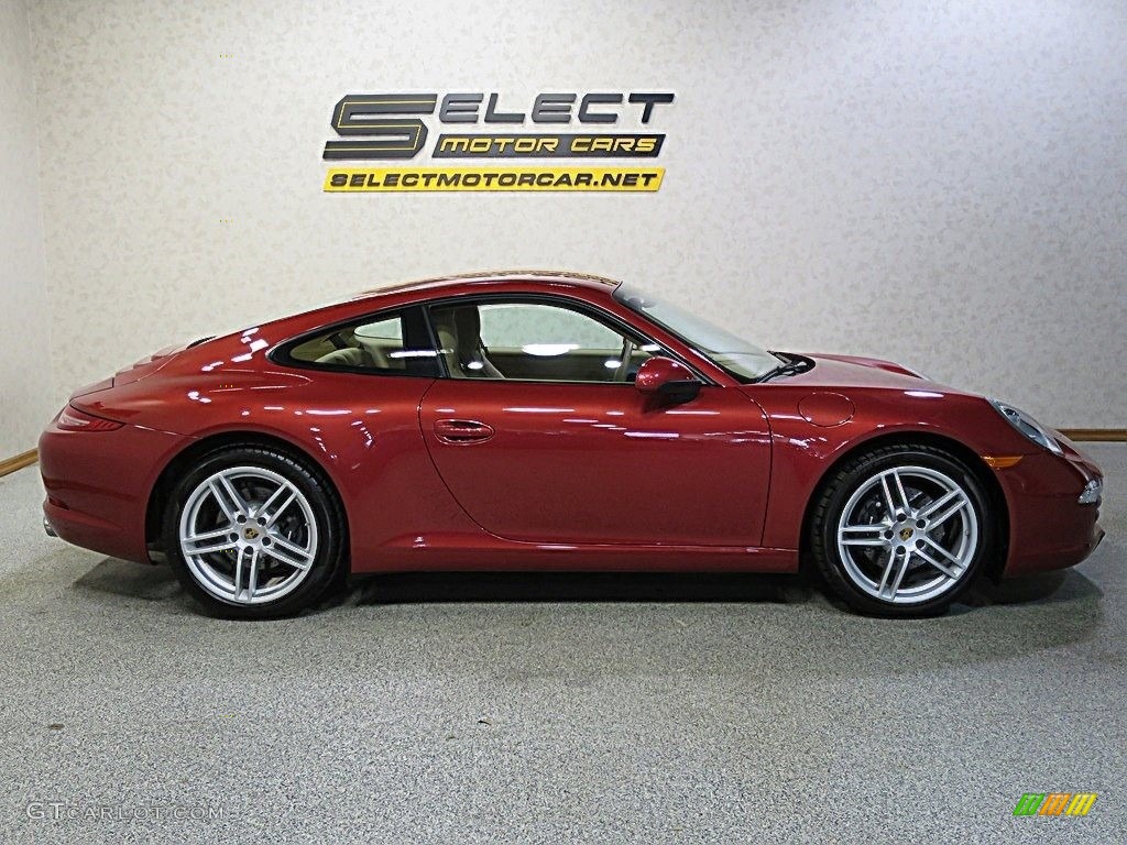 2013 911 Carrera Coupe - Amaranth Red Metallic / Luxor Beige photo #4