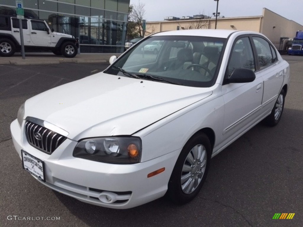 2006 Elantra GLS Sedan - Nordic White / Beige photo #1