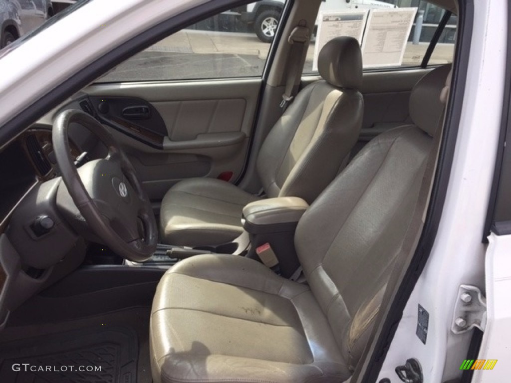 2006 Elantra GLS Sedan - Nordic White / Beige photo #2
