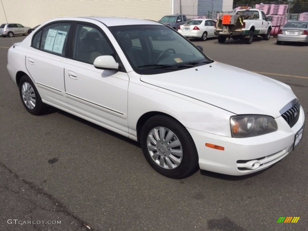 2006 Elantra GLS Sedan - Nordic White / Beige photo #4