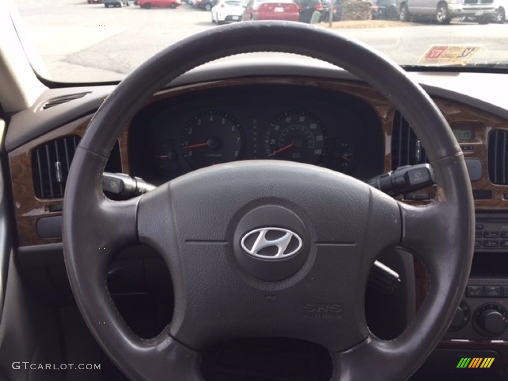2006 Elantra GLS Sedan - Nordic White / Beige photo #10