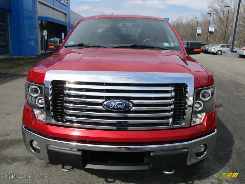 2012 F150 XLT SuperCab 4x4 - Red Candy Metallic / Steel Gray photo #17