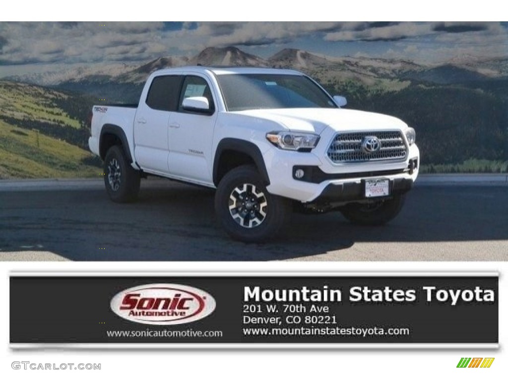 2017 Tacoma TRD Off Road Double Cab 4x4 - Super White / TRD Graphite photo #1