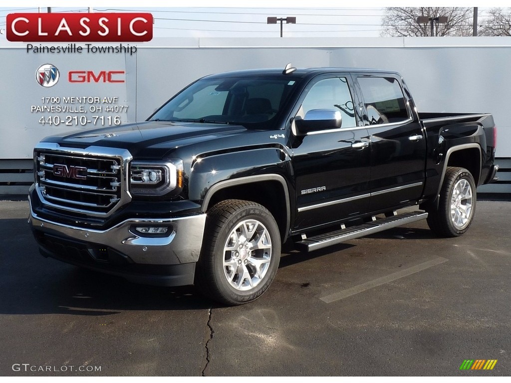 2017 Sierra 1500 SLT Crew Cab 4WD - Onyx Black / Jet Black photo #1