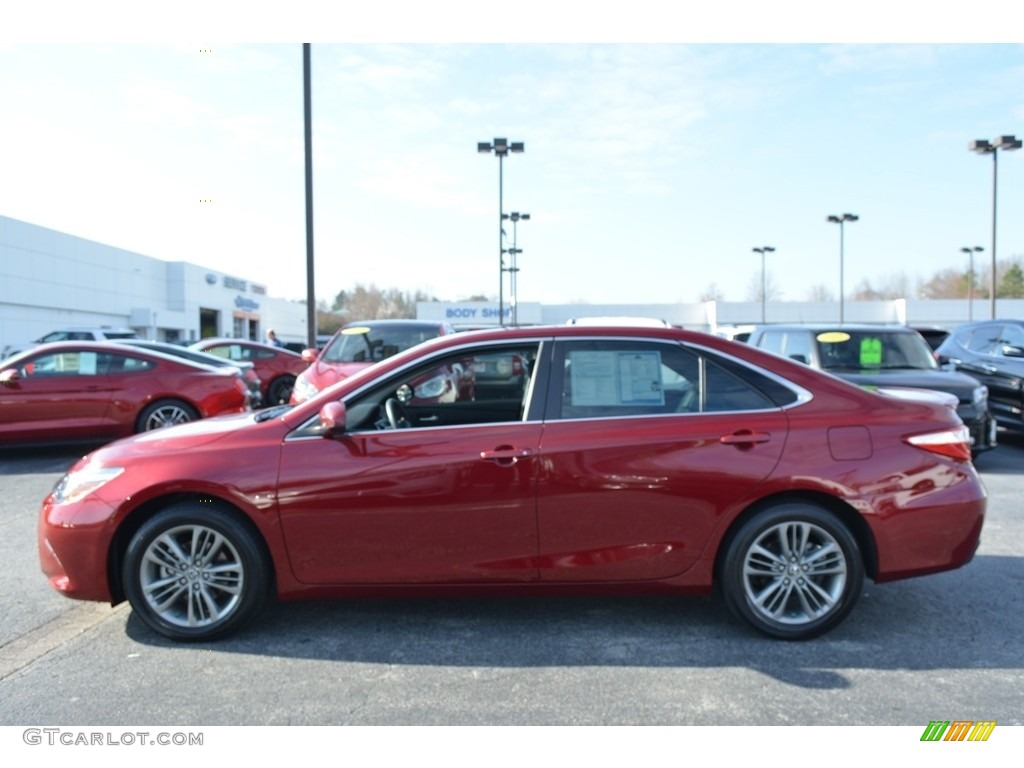 2015 Camry SE - Ruby Flare Pearl / Black photo #5