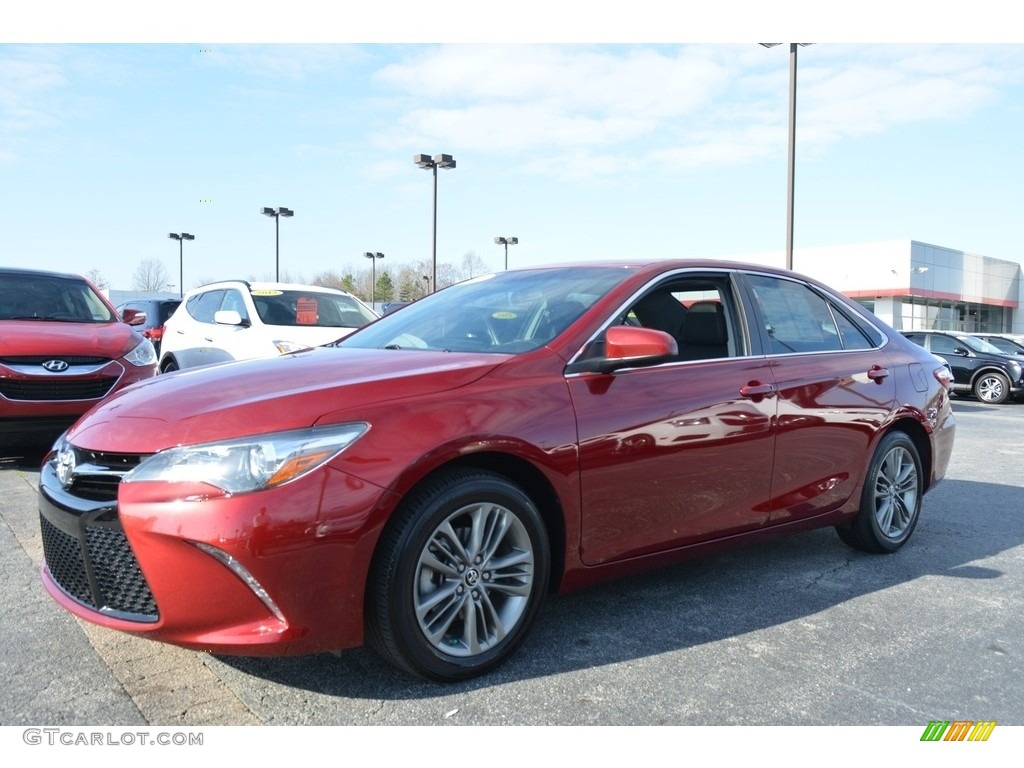 2015 Camry SE - Ruby Flare Pearl / Black photo #6