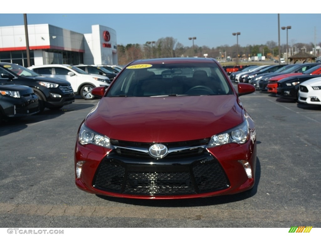 2015 Camry SE - Ruby Flare Pearl / Black photo #7