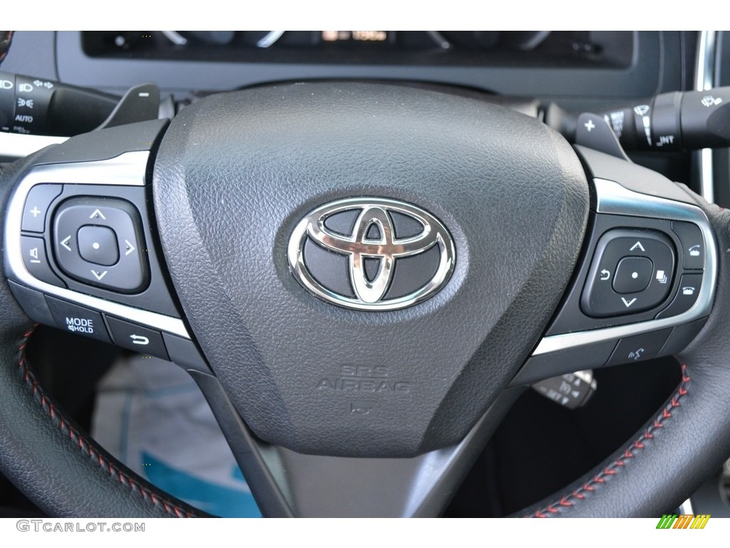 2015 Camry SE - Ruby Flare Pearl / Black photo #23