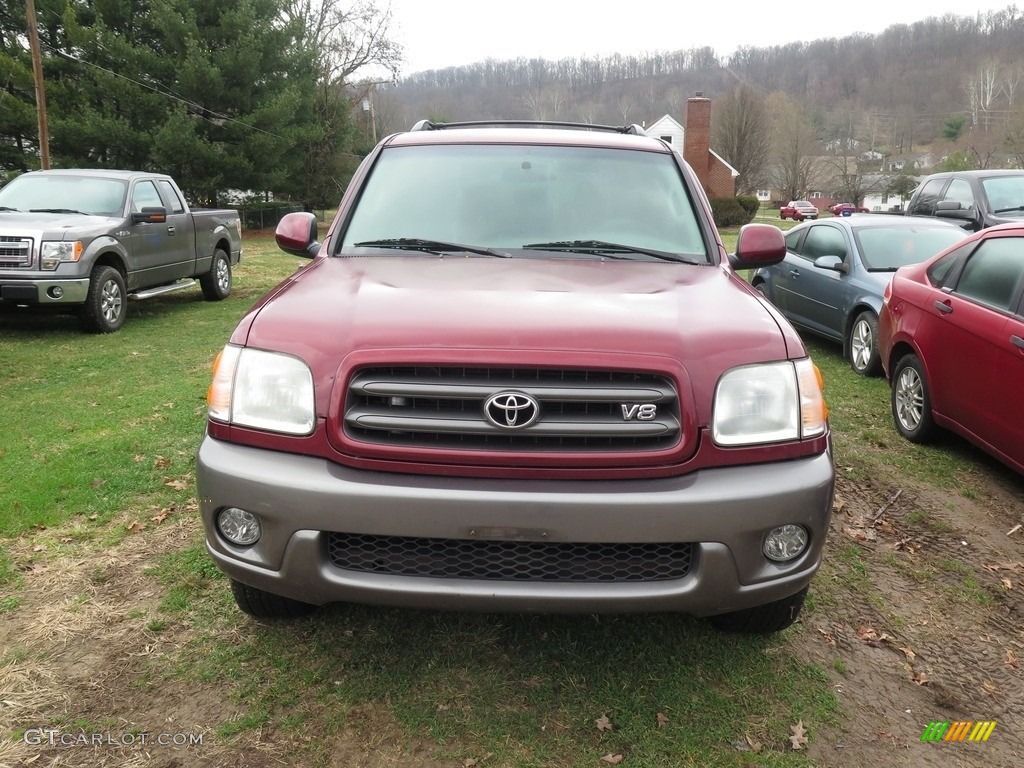 2003 Sequoia SR5 4WD - Salsa Red Pearl / Charcoal photo #2