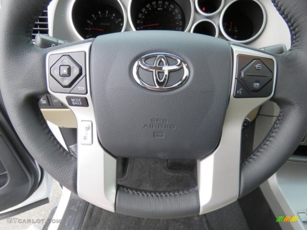 2017 Toyota Sequoia Limited 4x4 Sand Beige Steering Wheel Photo #118876144