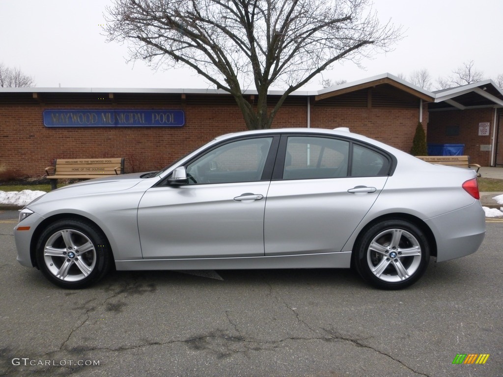 2014 3 Series 320i xDrive Sedan - Glacier Silver Metallic / Black photo #2