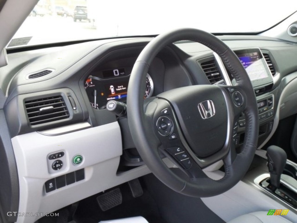 2017 Honda Pilot EX-L AWD Gray Steering Wheel Photo #118878601