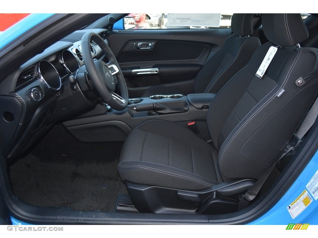 Ebony Interior 2017 Ford Mustang V6 Coupe Photo #118879375