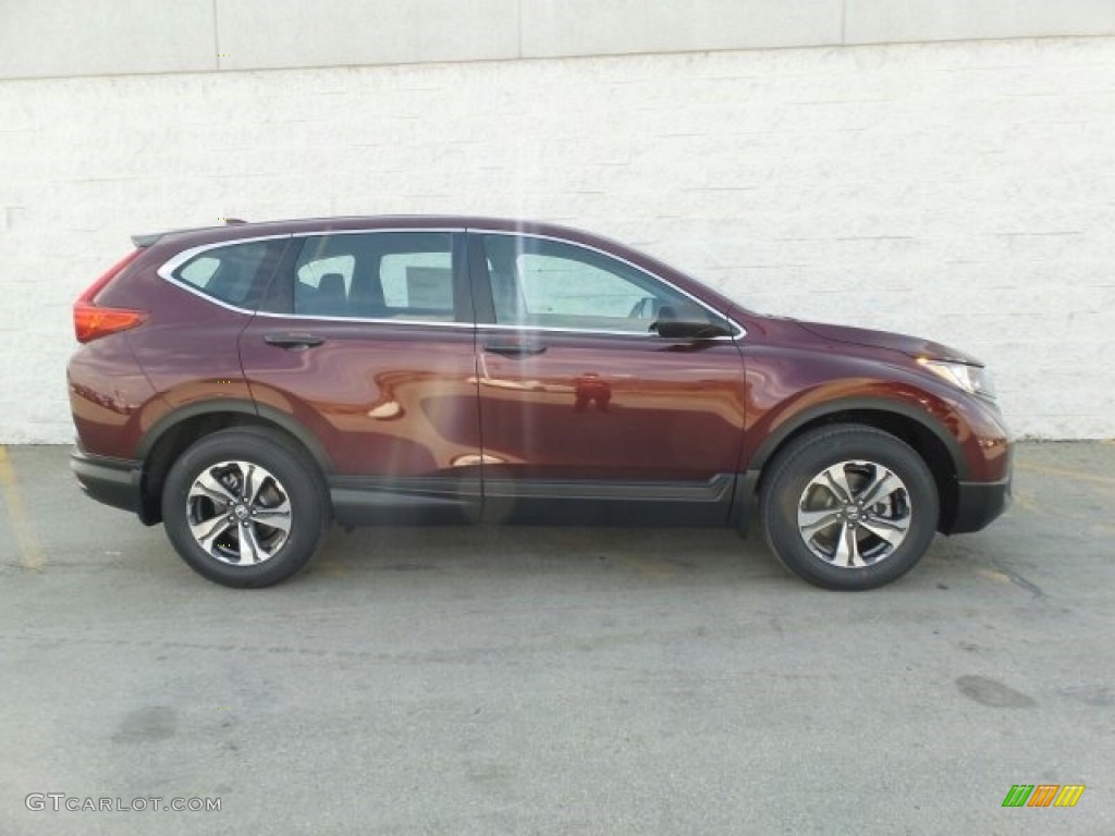 2017 CR-V LX AWD - Basque Red Pearl II / Gray photo #2