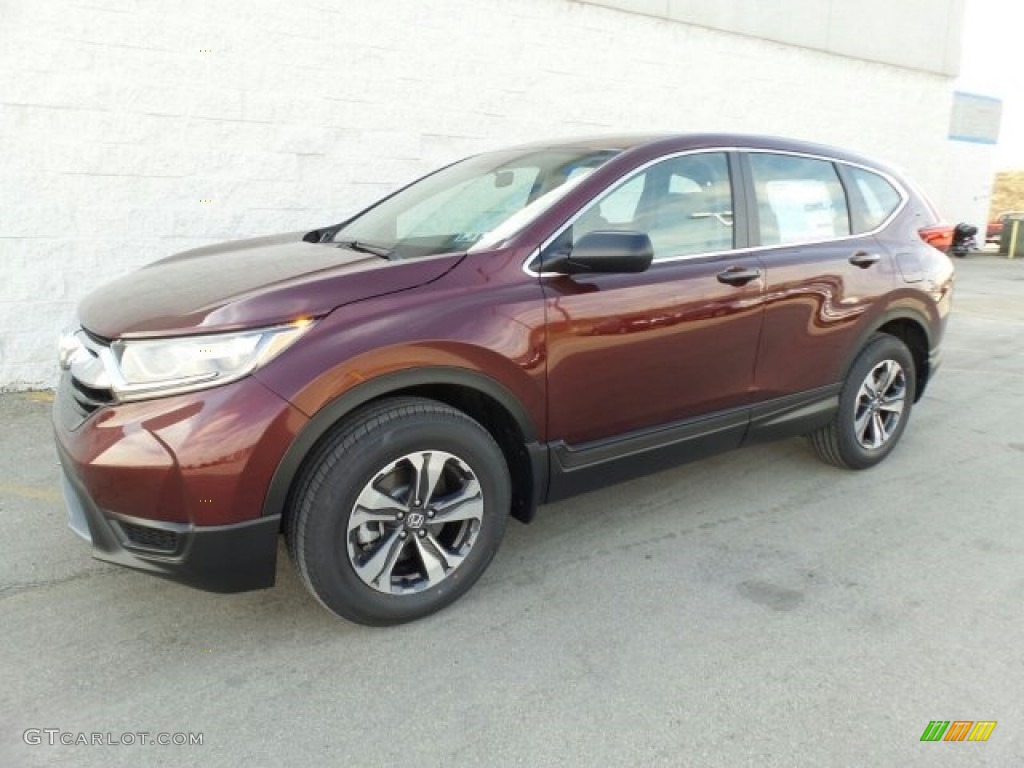 2017 CR-V LX AWD - Basque Red Pearl II / Gray photo #5