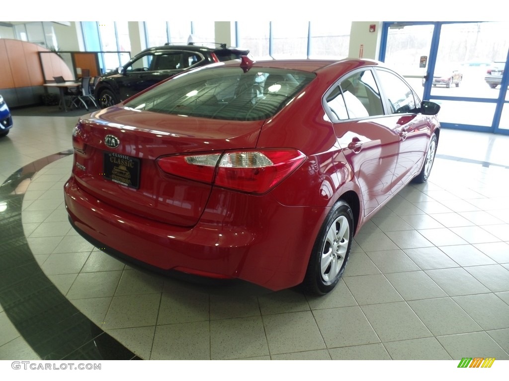 2016 Forte LX Sedan - Crimson Red / Black photo #7