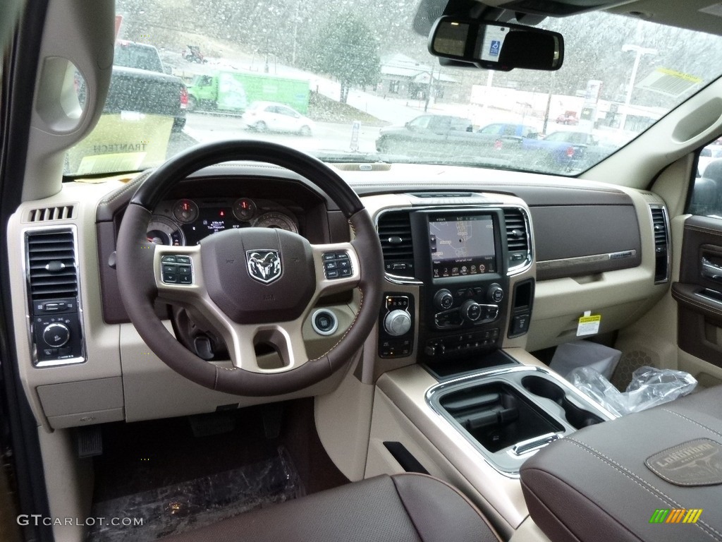 2017 1500 Laramie Longhorn Crew Cab 4x4 - Luxury Brown Pearl / Canyon Brown/Light Frost Beige photo #10