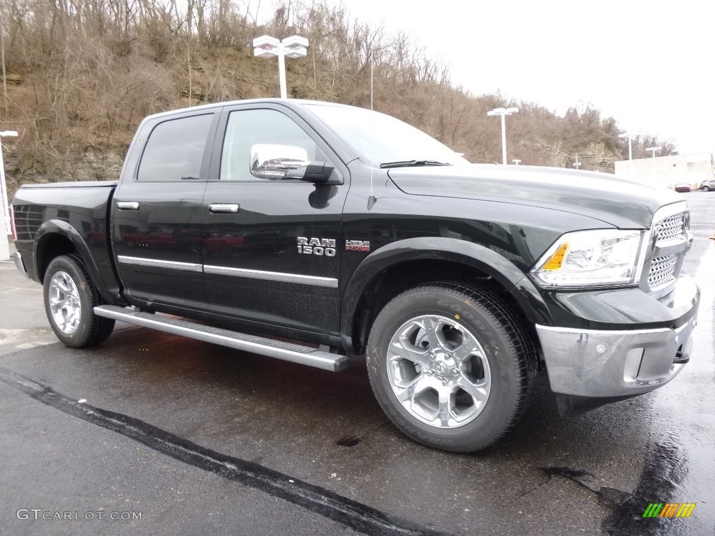 Black Forest Green Pearl 2017 Ram 1500 Laramie Crew Cab 4x4 Exterior Photo #118883224