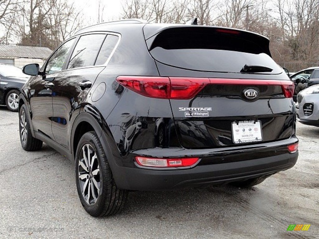 2017 Sportage EX AWD - Black Cherry / Black photo #4