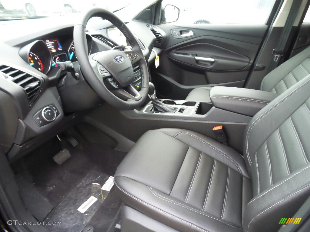 Charcoal Black Interior 2017 Ford Escape Titanium 4WD Photo #118884907