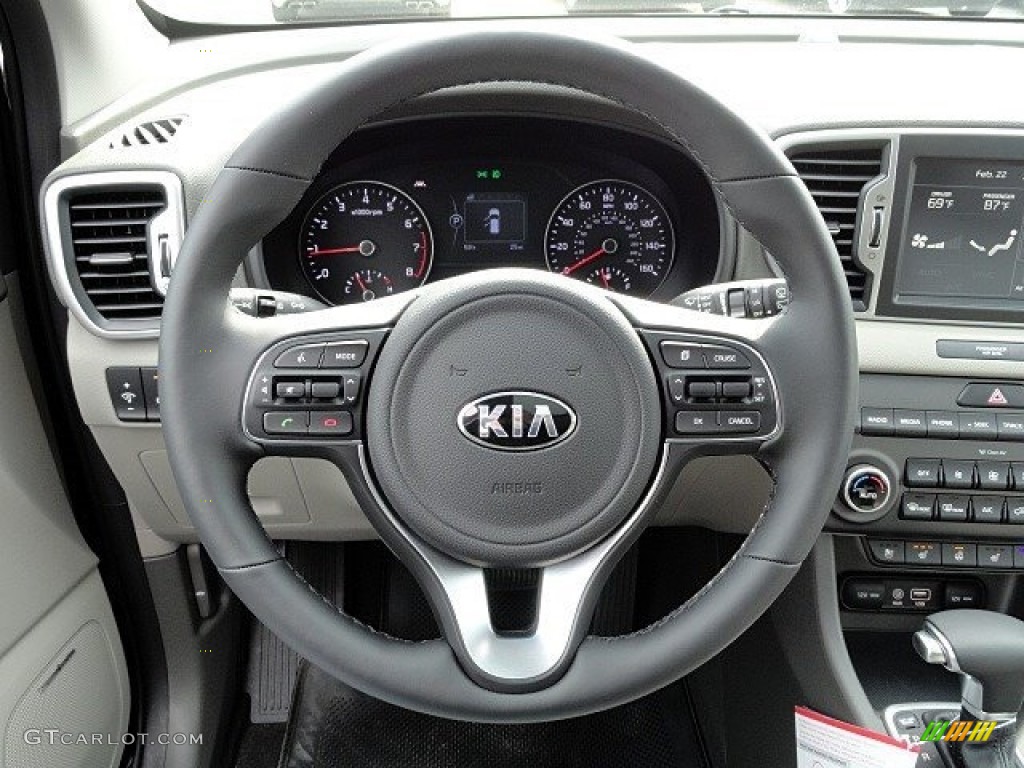 2017 Kia Sportage EX Gray Steering Wheel Photo #118885597