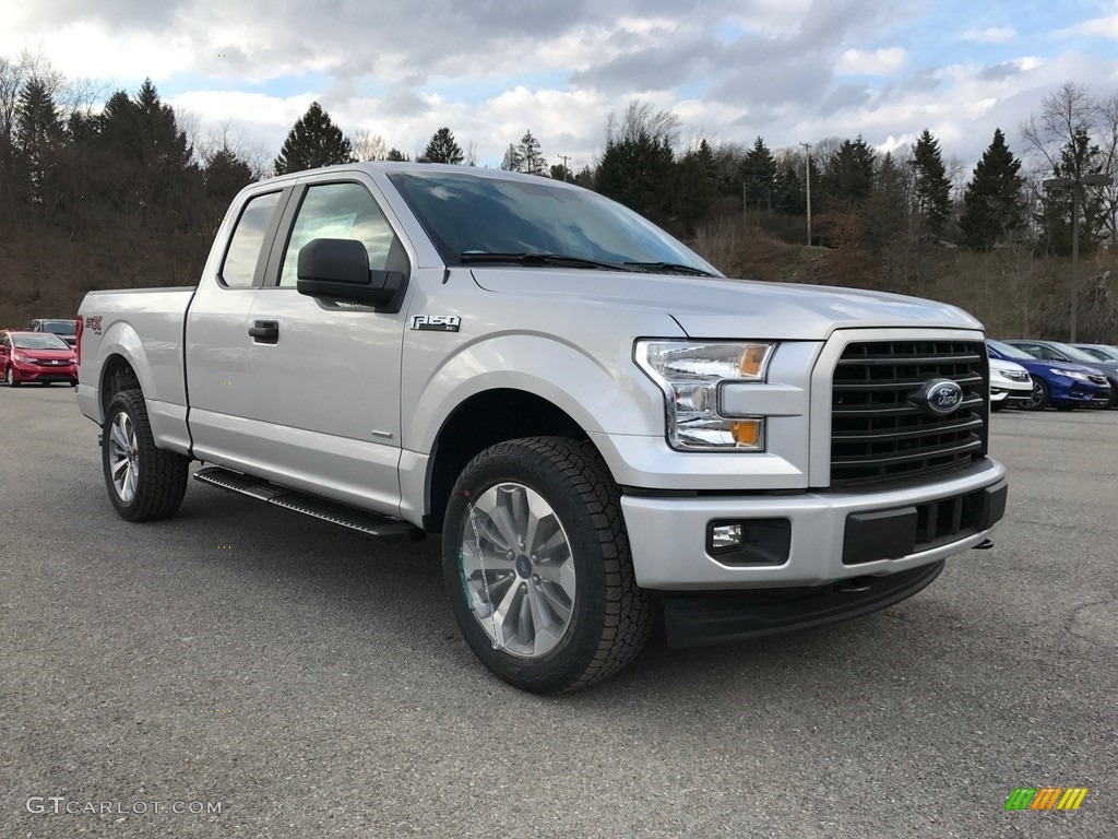 2017 F150 XL SuperCab 4x4 - Ingot Silver / Black photo #3