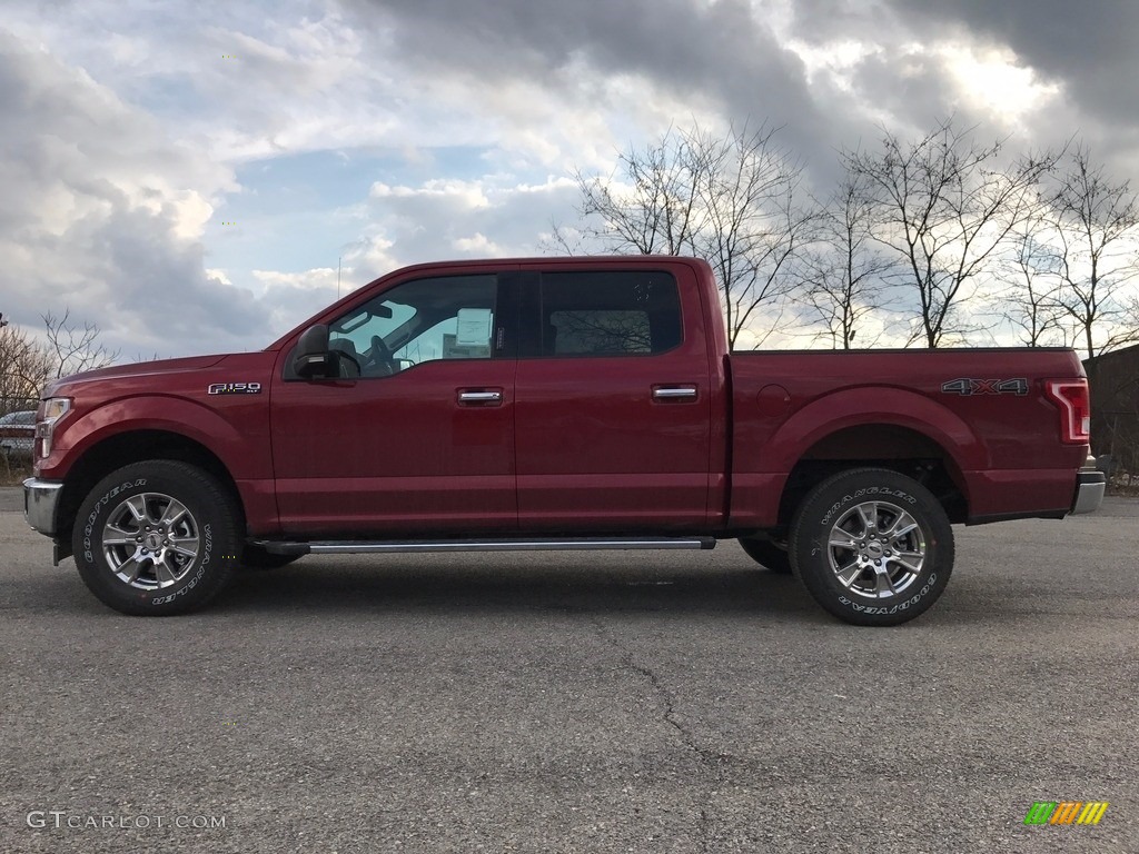 2017 F150 XLT SuperCrew 4x4 - Ruby Red / Earth Gray photo #1