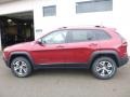 2017 Deep Cherry Red Crystal Pearl Jeep Cherokee Trailhawk 4x4  photo #3