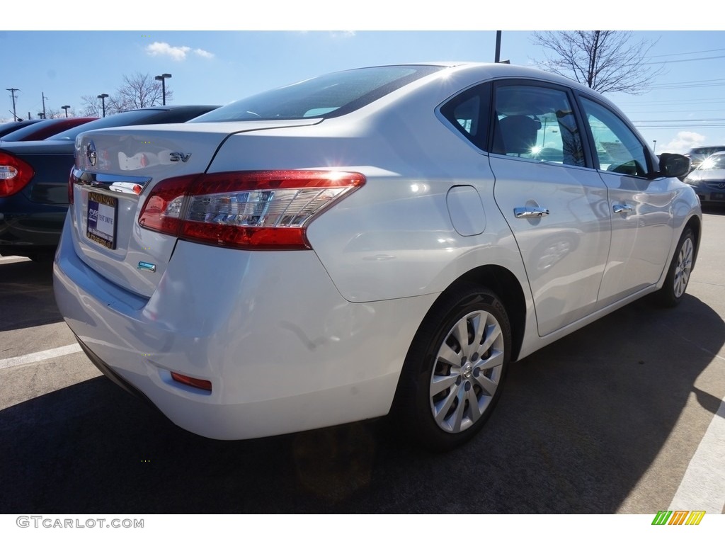 2014 Sentra SV - Aspen White / Charcoal photo #3