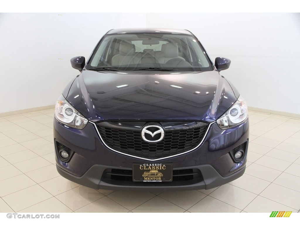 2014 CX-5 Touring AWD - Stormy Blue Mica / Black photo #2