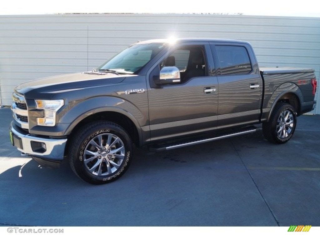 2016 F150 Lariat SuperCrew 4x4 - Magnetic / Black photo #4