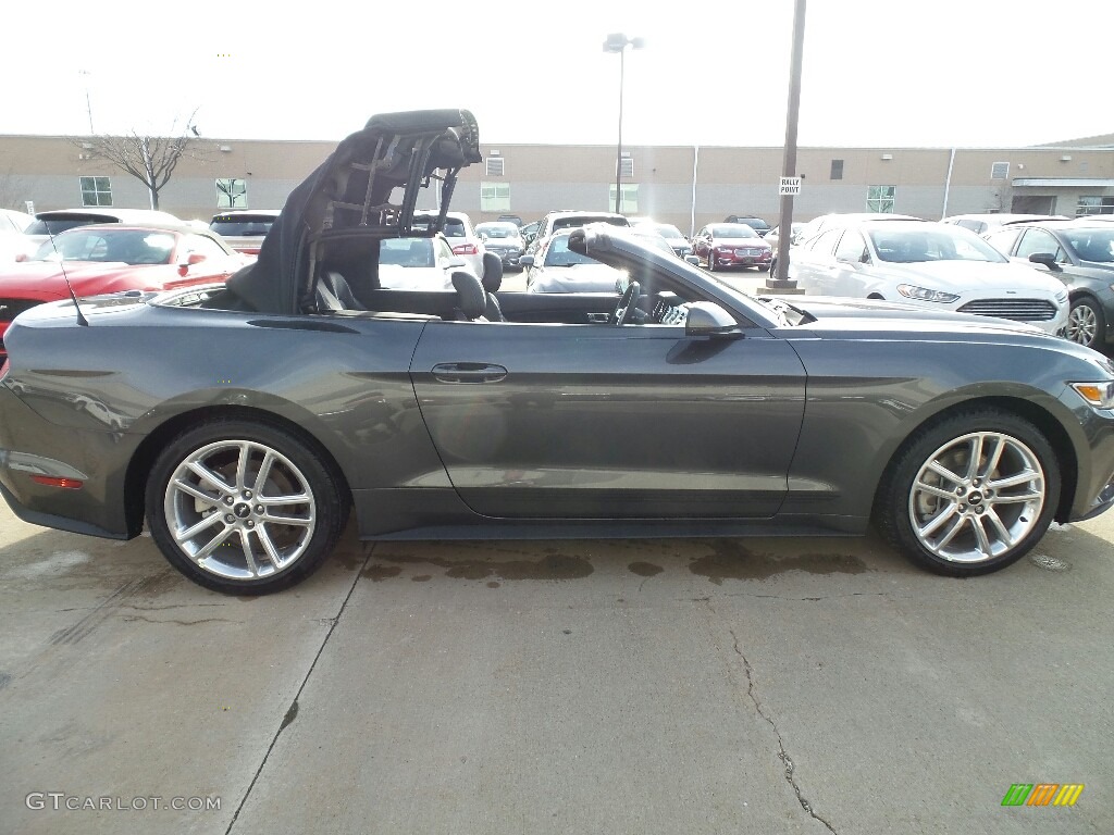 2017 Mustang EcoBoost Premium Convertible - Magnetic / Ebony photo #5