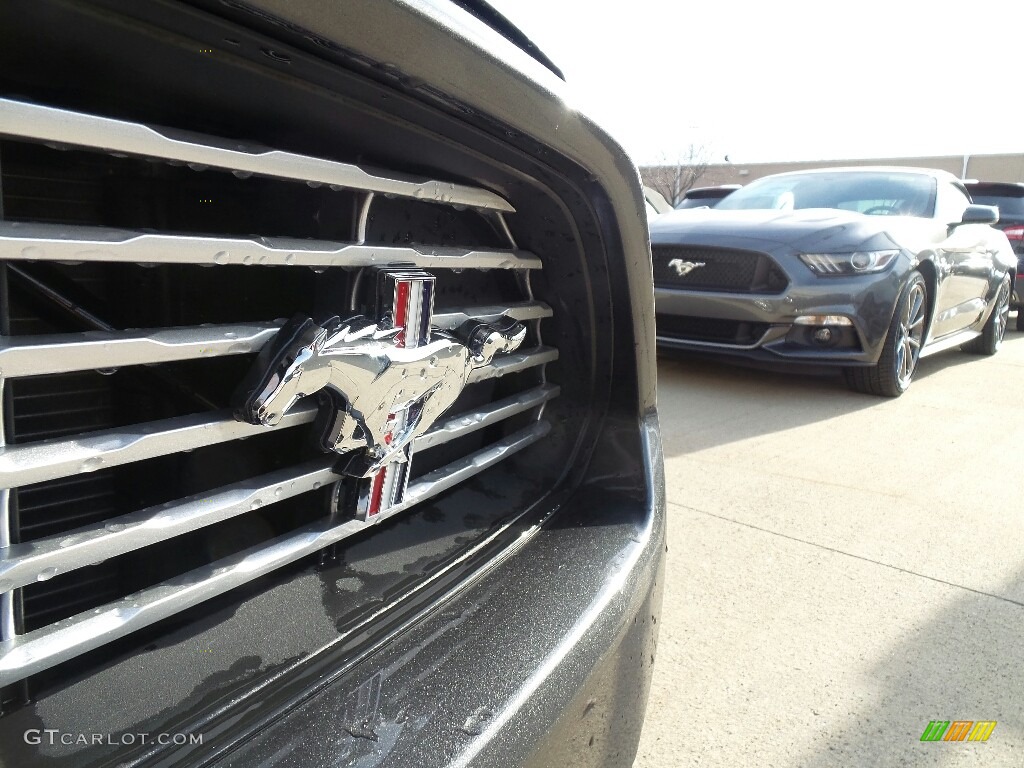 2017 Mustang EcoBoost Premium Convertible - Magnetic / Ebony photo #13