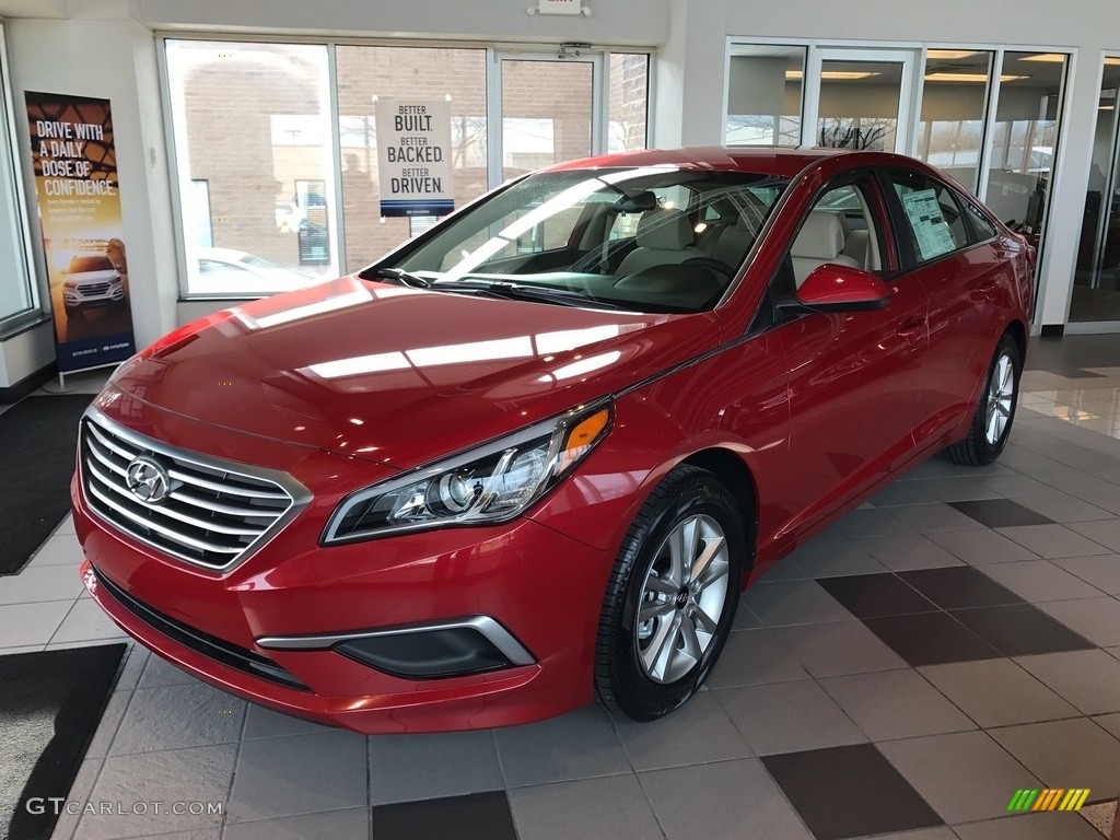 Scarlet Red Hyundai Sonata