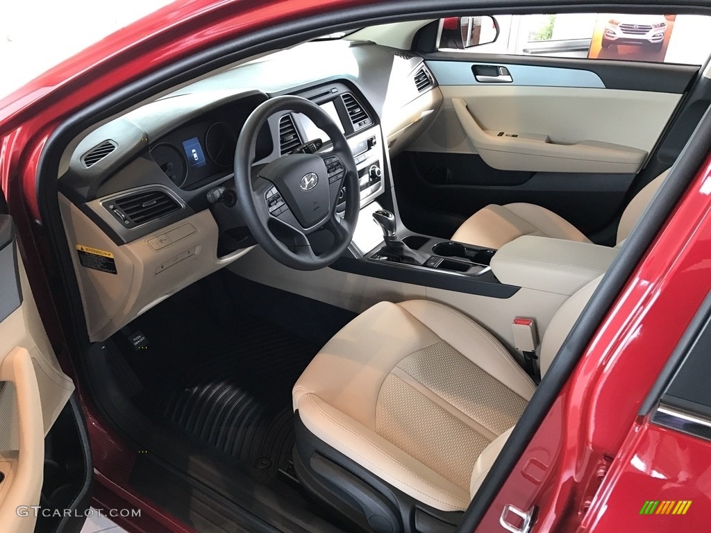 2017 Sonata SE - Scarlet Red / Beige photo #4