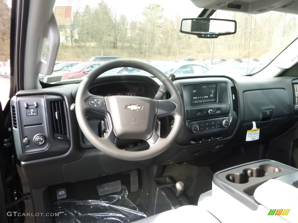 2017 Silverado 2500HD Work Truck Double Cab 4x4 - Black / Dark Ash/Jet Black photo #12