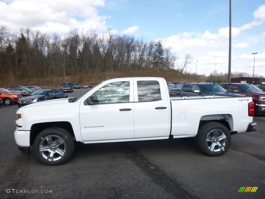 2017 Silverado 1500 Custom Double Cab 4x4 - Summit White / Dark Ash/Jet Black photo #9