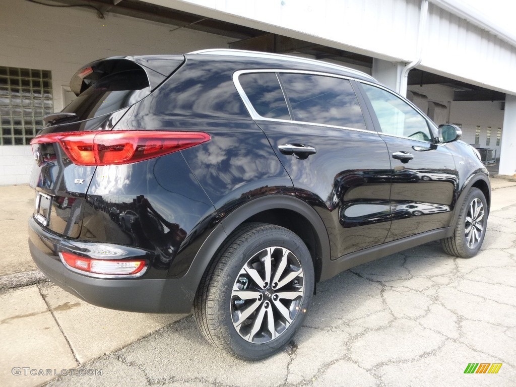 2017 Sportage EX AWD - Black Cherry / Black photo #2